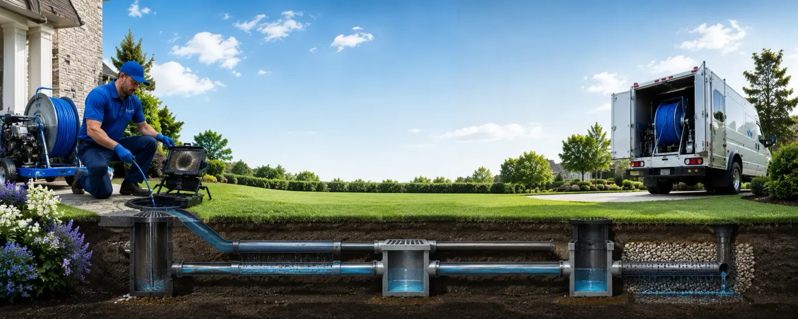 Outdoor drain cleaning information for Little York, NY
